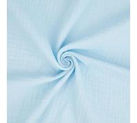 FINGERINSPIRE Tela de gasa de algodón azul claro de 1,3 m, ideal para coser, manualidades, proyectos de manualidades, tejidos de forro, colchas, caminos de mesa y decoración del hogar