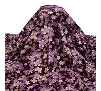 FINGERINSPIRE Tela japonesa impresa morada de 100 x 150 cm, estilo japonés, tela de costura tradicional de algodón estampada para kimono cheongsam (estampado en caliente de mariposa)