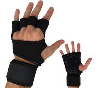 Fingerless Gym Gloves with Wrist Support for Women And Men - Hand Grips for Crossfit, Gymnastics, Calisthenics, Weight Lifting - Equipment for Bench P