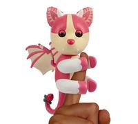 Fingerlings Adopt Me! x, Adopt Me! Dragón murciélago de Pastel de Fresa, Mascota interactiva legendaria con más de 40 Sonidos y reacciones (a Partir de 5 años)