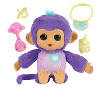 Fingerlings Care 'n' Cuddles - Mono bebé interactivo, Sunny (púrpura), juguetes para niños de 3 años, más de 150 sonidos y reacciones, corazón se ilumina