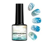 Fingernails Gel - White Wave Gradient Adhesive, Manicure Cosmetics Summer Art, Nail Crafting Spreading Effect Gel | For Home Salon Professionals Wedding Gathering Beach Travel Dating Commuting