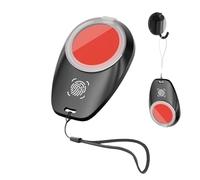 Fingerprint Ink Pad, Portable Red Stamp, Ink Tool with Waterproof and Lanyard, Fingerprint Recording Accessory for Identification Notary Verification Security Documentation