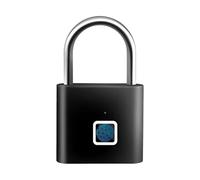 Fingerprint, Keyless Security Padlock, Rechargeable Biometric Lock Body, Outdoor Shed Gate Fence Cabinet Storage Anti Theft Access Control Home Gym School Use, Gym Locker Door Protection