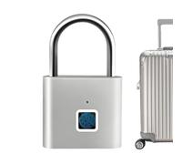 Fingerprint Locker Lock - Smart Zinc Alloy Security Padlock for Storage Use | Biometric Touch Sensor System with Rust Resistant Metal Body, Keyless Access Design for Gym School Cabinet Shed Gate