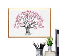 Fingerprint Tree Canvas Guest Book, DIY Wedding Signature Party Decor