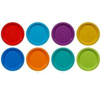 Fingey - Juego de 8 platos y vasos de plástico para jardín y pícnic., plástico, Plates