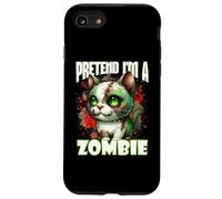 Fingir Im A Zombie Cat Horror Comedia Halloween Diseño Carcasa para iPhone SE (2020) / 7/8