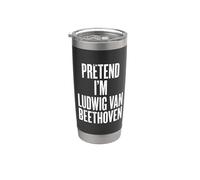 Fingir que soy Ludwig van Beethoven Vaso térmico de acero inoxidable de doble pared