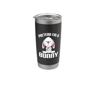 Fingir que soy un conejito Rabbitsign Funny Bunny Memes Divertido Vaso térmico de acero inoxidable de doble pared