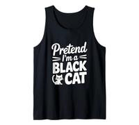 Fingir Que Soy un Gato Negro Amante de los Gatos Divertidos Camiseta sin Mangas