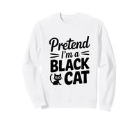 Fingir Que Soy un Gato Negro Amante de los Gatos Divertidos Sudadera