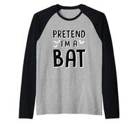 Fingir Que Soy un murciélago Perezoso fácil Halloween 2025 Camiseta Manga Raglan