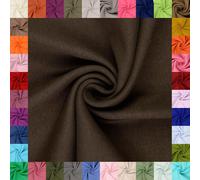 fingsi Stoffe Mira - Tejido tubular para puños, tejido tubular, 34 cm de ancho, 95% algodón, 5% elastano, color marrón