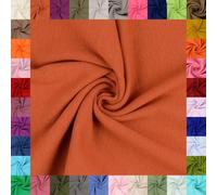 fingsi Stoffe Mira - Tejido tubular para puños, tejido tubular, 34 cm de ancho, 95% algodón, 5% elastano, color terracota, 1 m