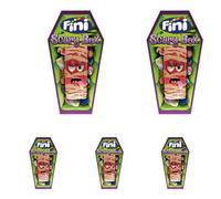 Fini Ataúd Scary Box | Surtido de Dulces con Gominolas, Piruletas, Geles y Caramelos Duros Rellenos de Chicles | Golosinas y Chuches para Halloween, Cumpleaños y Regalos - 92 gr (Paquete de 5)