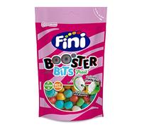 Fini Booster Bits Fruits | Caramelos Blandos Masticables | Crujientes por Fuera con Interior Suave y Cremoso | Chuches y Golosinas Veganas y Sin Gluten | Sabor a Frutas - 165 gr