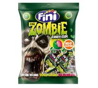 Fini Caramelo + Chicle Zombie Halloween | Sabor Súper Ácido | Efecto Pintalenguas Verde - 65 gr