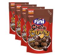Fini Chococrunchy Bolas de Maíz Crujientes Recubiertas de Chocolate con Leche, 115g (Paquete de 4)