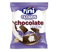 Fini Clouds Bocaditos de Chocolate con Leche | Espumas dulces con Cobertura de Chocolate | Chuches y Golosinas Sin Gluten - 80 gr