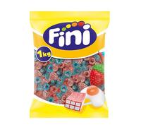 Fini - Golosinas con Forma de Tuercas y Tornillos Súper Ácidas | Bolsa 1 Kg |Chuche Sabor Fresa y Frambuesa | Ideales para Eventos, Cumpleaños Halloween o Navidades.