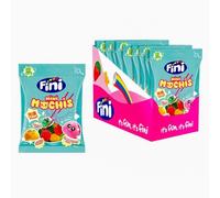 Fini - Mini Mochis de Gominola | Chuches Rellenas | Sabor Melón, Fresa y Mango | 12 Bolsas de 90g.