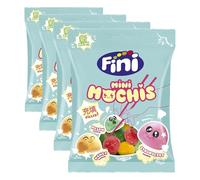 Fini - Mini Mochis de Gominola | Chuches Rellenas | Sabor Melón, Fresa y Mango | Bolsa de 90g. (Paquete de 4)