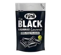 Fini Regaliz Negro Gourmet | Black Liquorice Vegano, Sin Gluten - 180 gr