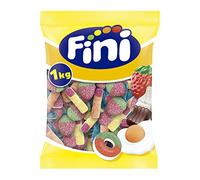 Fini Sour Booom Mix | Gominolas Ácidas | Dulces Surtidos de Caramelos de Goma Pica para Fiestas y Regalos - 1 kg