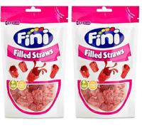 Fini Taco Torcida Rellena Pica con Zumo de Fruta | Sour Filled Straws - 165 gr (Paquete de 2)