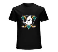 finire Kewa Mighty Ducks Anaheim Logo Men's T-Shirt Black Size M