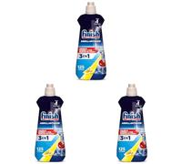 Finish Abrillantador Lavavajillas, vajilla seca, brillante y sin marcas, aroma limón - 500ml - 125 lavados, Embalaje puede variar (Paquete de 3)