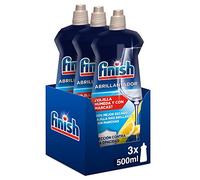 Finish Abrillantador para el lavavajillas, aroma limón, 3 botellas de 500 ml, 375 lavados