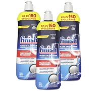Finish Acabado 5 x Power Transparente, líquido lavavajillas, Proporciona seco y Brillante Vajilla, 3 x 800 ml