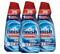 Finish All in 1 Max Power Gel, Detergente Gel para el Lavavajillas Regular - 105 dosis (3x35 dosis)