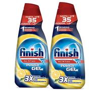 Finish All in 1 Max Power Gel Limón Desengrasante Detergente Gel Lavavajilla - 70 dosis (2x35 dosis)