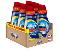 Finish All in 1 Max Power Gel Limón Desengrasante Detergente Gel para el Lavavajilla, 7 unidades - 210 lavados