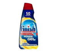 Finish All in 1 Max Power Gel Limón Desengrasante Detergente Lavavajilla (50 lavados) - 1000ml