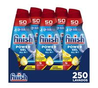 Finish All in 1 Max Power Gel Limón Higiene Lavavajillas 5x 50 lavados