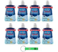 Finish Brillasciuga Detergente para lavavajillas, evita la formación de manchas de agua y rayas, aroma a limón, secado efectivo, 50 lavados, 250 ml + llavero Beni Culinari