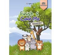 Finish & Color Me - Volume 7: A-Z Animals Complete the Missing Half for Kids Ages 4-8 | 8.5 x 11 Inches, 100+ Pages (Finish & Color Me Series)