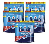 FINISH Detergente lavavajillas a máquina todo en uno FINISH Power 25 + 25 gratis cápsulas - 5ud - 250 pastillas total
