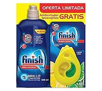 Finish Lavavajillas Abrillantador Regular, más Ambientador para lavavajillas Limón
