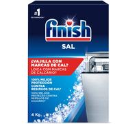 Finish Lavavajillas Sal, De 2 a 6 KG, Potenciador Lavado, Aumenta Rendimiento, Profesional, Evitar Acumulación de Cal