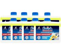 Finish - Limpiador de lavavajillas de doble acción, brillo limón, 250 ml (paquete de 8)