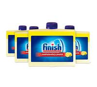 Finish Limpiamáquinas - Limpieza higiénica para el lavavajillas contra el mal olor, la cal y la grasa, líquido, aroma Limón, Pack de 4 unidades de 250ml
