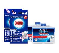 Finish Limpiamáquinas Regular 2x250ml + Limpialavadoras Colon 2 unidades