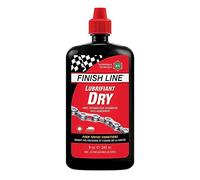 Finish Line Dry Lube Lubricante para cadena de bicicleta con tecnología de cerámica, 240 ml, botella exprimible, color negro