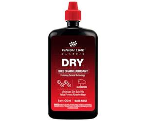 Finish Line Dry Lube Lubricante para cadena de bicicleta con tecnología de cerámica, 240 ml, botella exprimible, color negro
