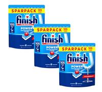 Finish Power Fresh - Pastillas para lavavajillas (3 paquetes de 105 unidades)